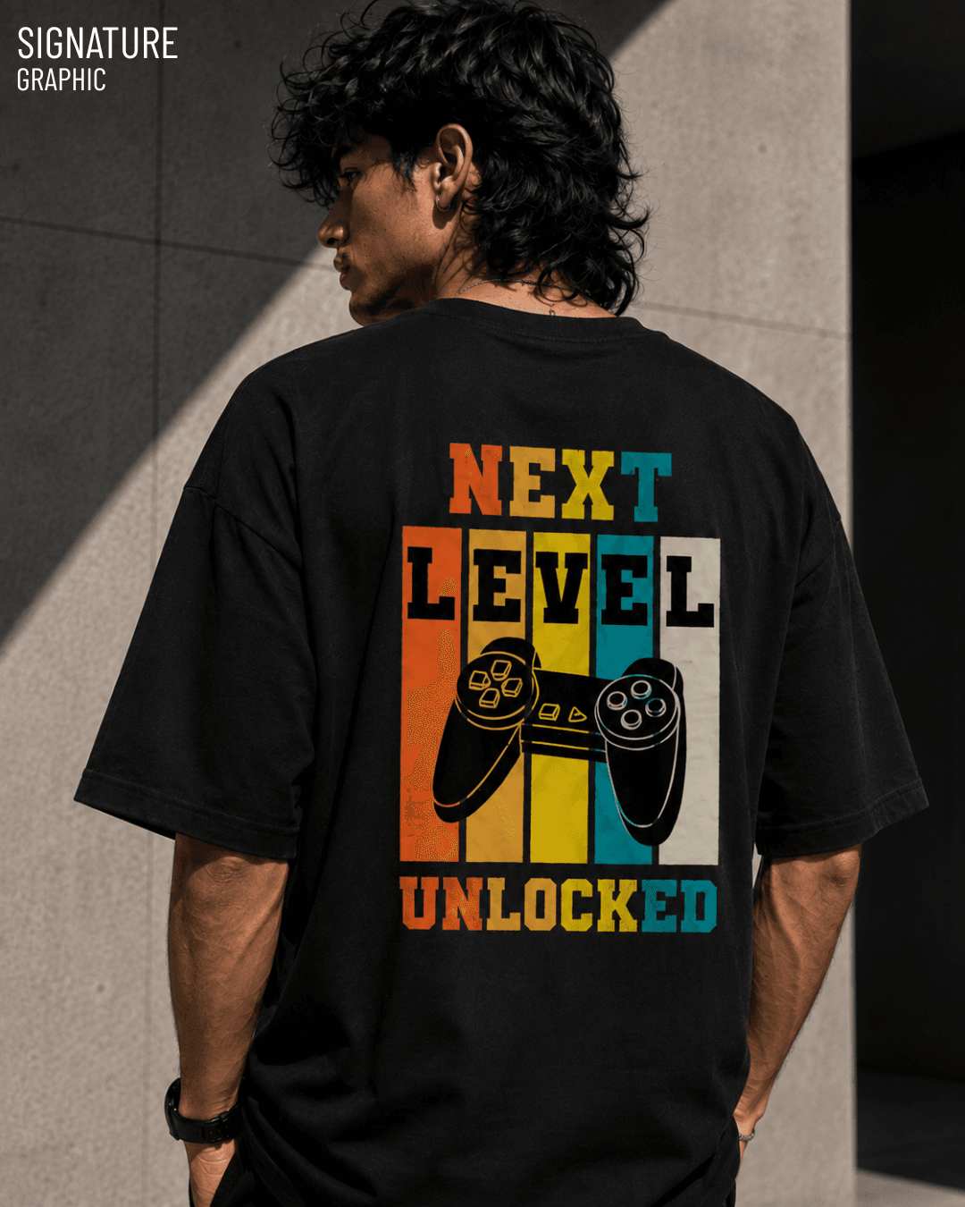 NEXT LEVEL UNLOCKED GAMER OVERSIZED TEE - View 2