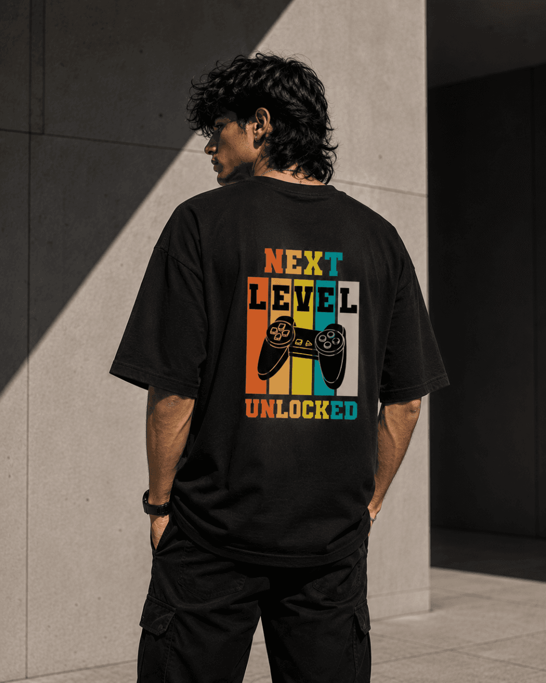 NEXT LEVEL UNLOCKED GAMER OVERSIZED TEE - View 5