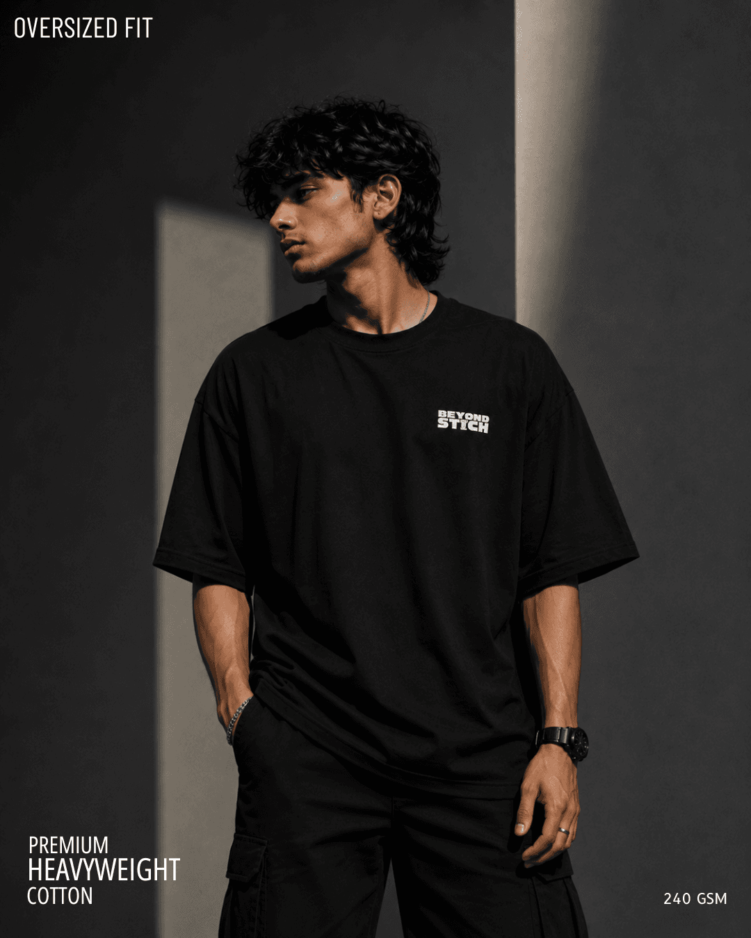 WORK HARD PLAY HARD GAMER OVERSIZED TEE - View 1