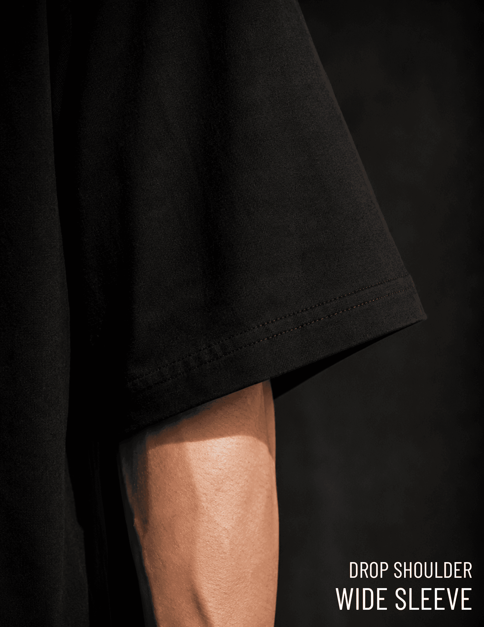 UNZIP BLACK OVERSIZED TEE - View 4